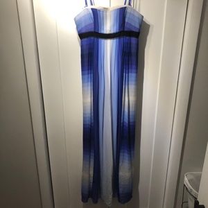 BCBGMaxAzria💙 Silk Floor Length Blue Ombré Sz 10